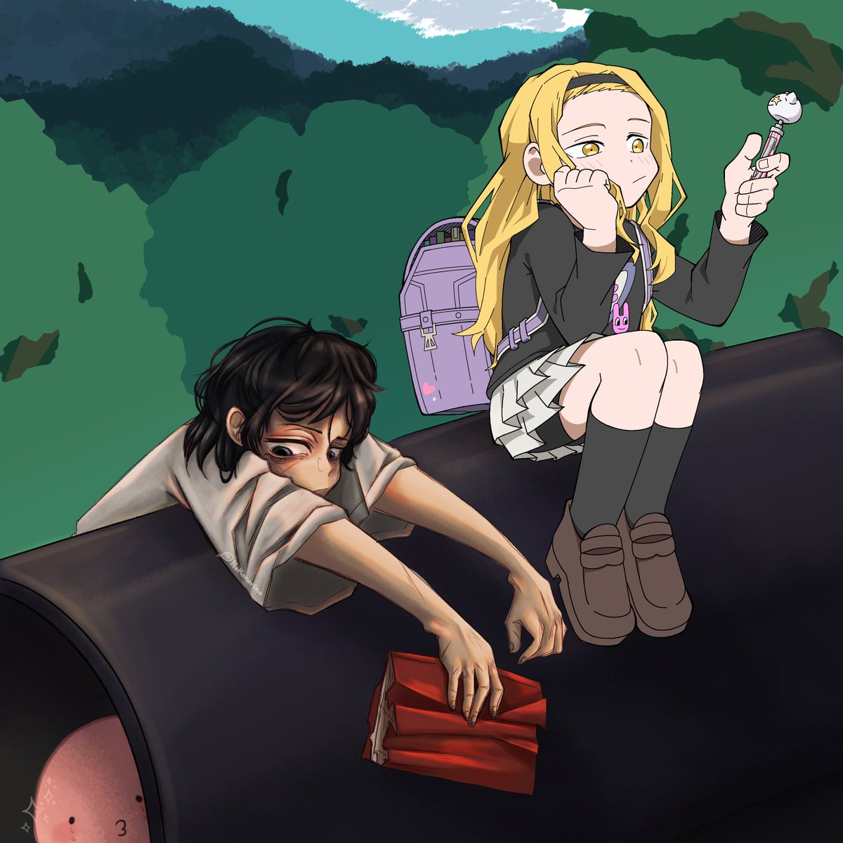 Takopi's Original Sin collaboration with <a href="/Squishy_Maine/">SquishyMars</a> 

It was fun collaborating with them-pi!   

- #takopi #takopisoriginalsin #anime #manga #fanart #collaboration