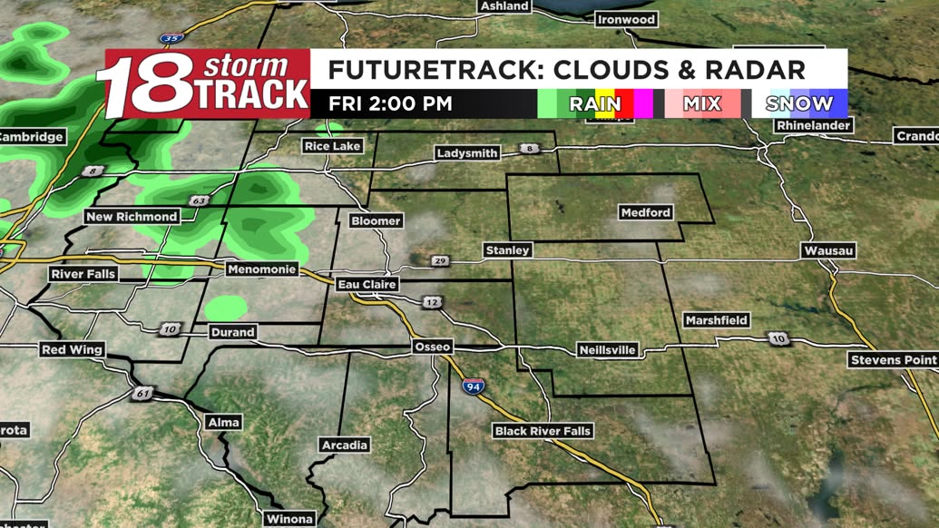 A cold front moves through overnight with just a little humidity. Rain chances are better E of US-53 &amp; best E of WIS-73. For the Chippewa Valley, just expect iso'd showers. There is also a slight chc. for Fri. Details, including Labor Day weekend forecast: wqow.com/weather/a-cold…