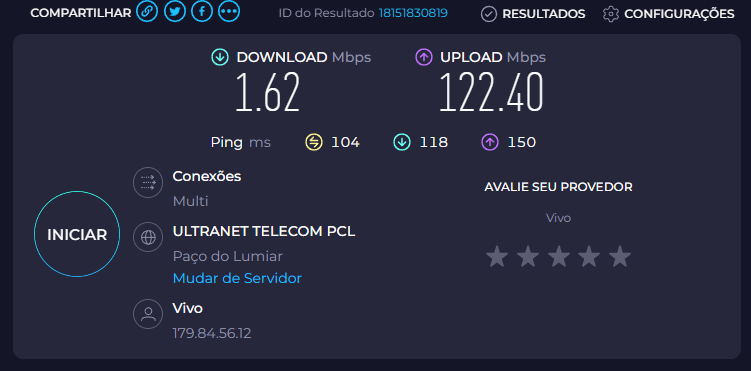 Parabéns <a href="/vivobr/">Vivo</a> por ser um dos piores provedores de internet existentes, cada dia um problema diferente e o suporte inexistente. A pessoa paga 600mb de internet pra ficar recebendo isso, não vejo a hora de cancelar essa bomba!!
