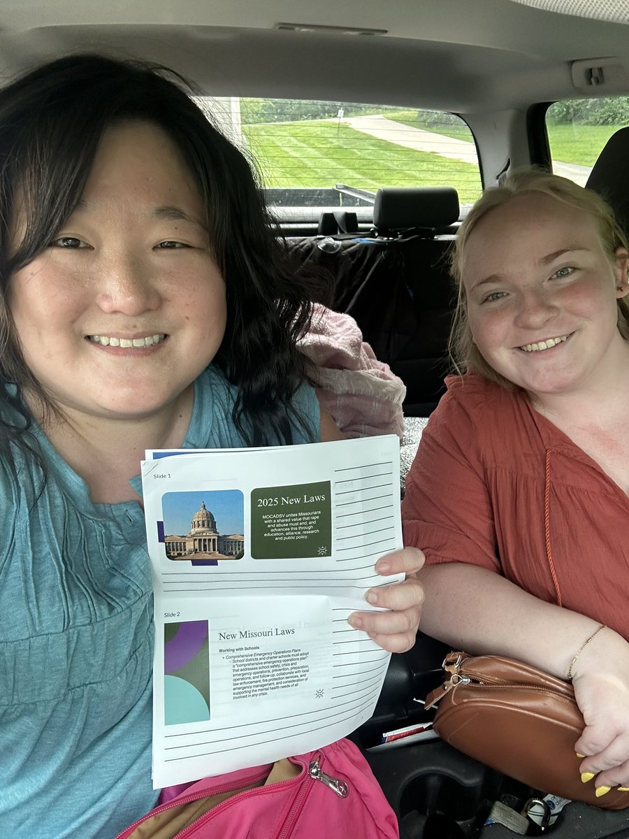 Two of your Advocates, Meghann and Kasey attended <a href="/MOCADSV/">MOCADSV</a>’s NW Regional meeting today and learned about developments in Missouri law. If you belong to a club or organization interested in hearing about Missouri domestic and sexual assault laws, give us a call! 💜🩵