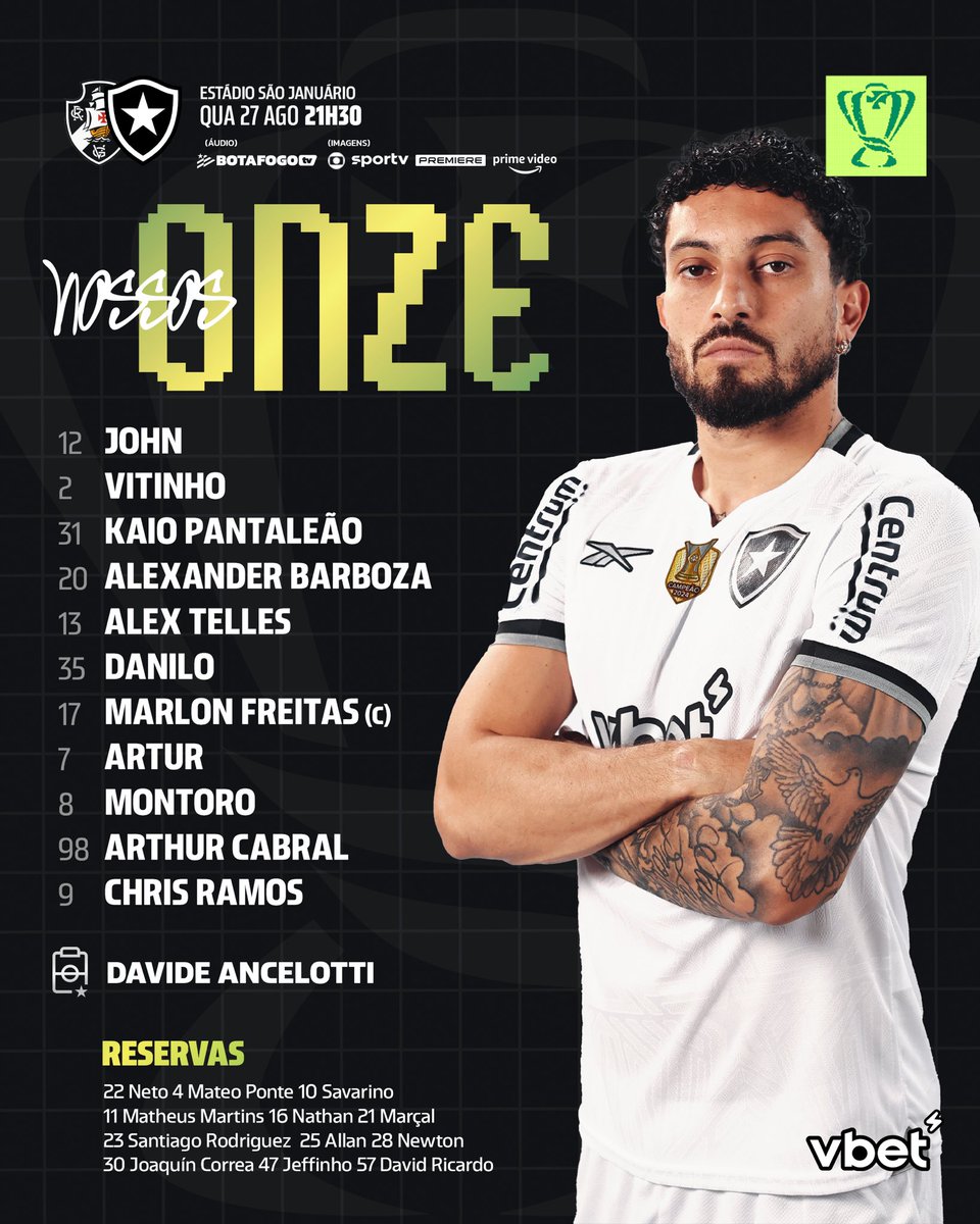 BOTAFOGO 
ESCALADO 
VAMOOOOO 🔥 🔥 🔥