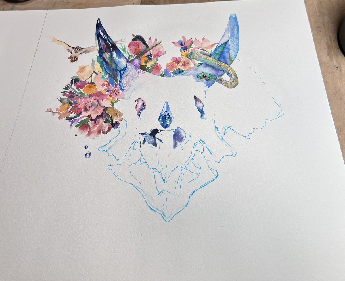 絵画◇画家YOSHIさんの原画・非売品ホワイトタイガー