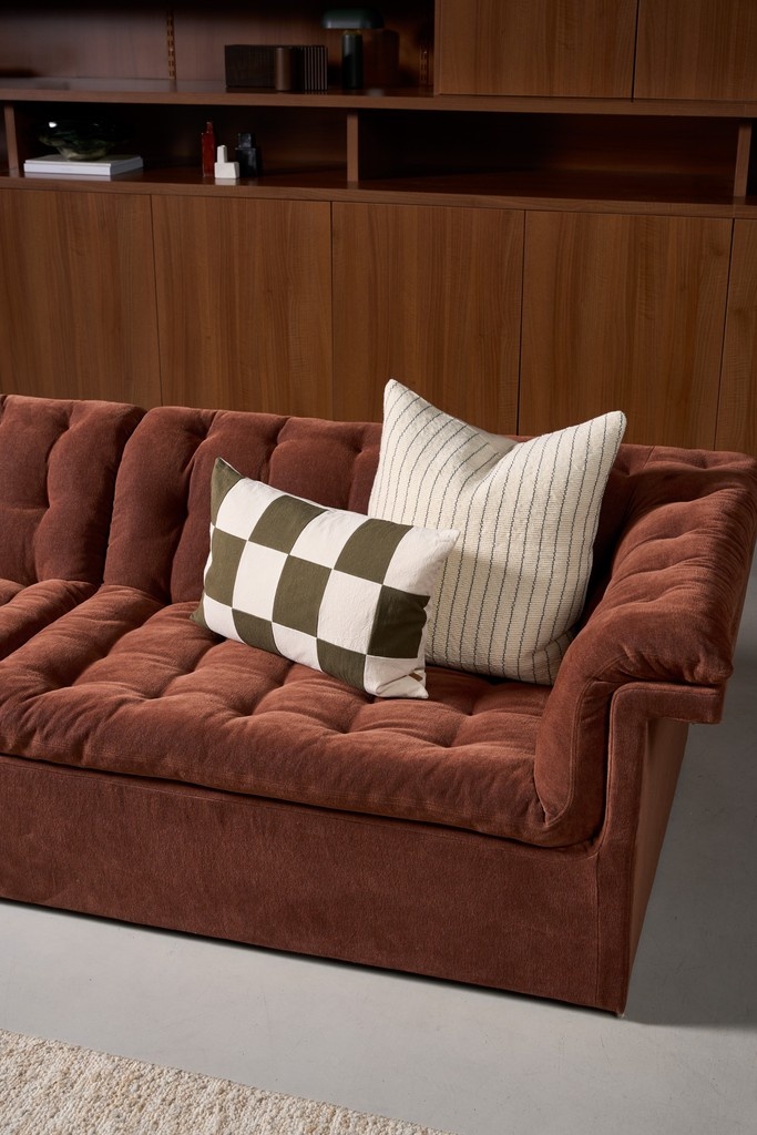 trithouse's tweet image. The Furrow sofa by @tolv_dk blends Chesterfield-inspired tufting with a sleek, modern silhouette.