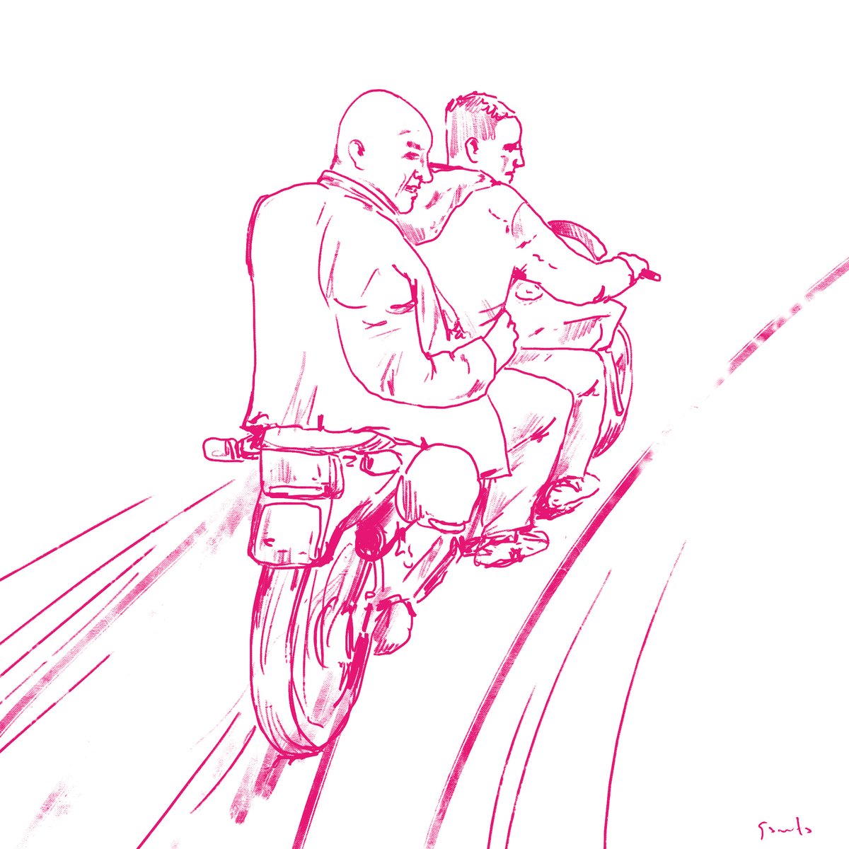 Soretes en fuga.
Tinta sobre papel
2025