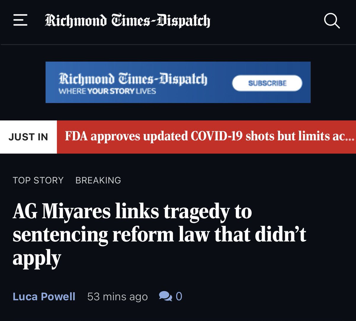 Shawn Weneta (@shawnweneta) on Twitter photo 🧵 THREAD: Virginia AG <a href="/JasonMiyaresVA/">Jason Miyares</a> is calling journalists liars for fact-checking his campaign claims, but investigative reporting reveals the real misinformation problem.
1/17
richmond.com/news/state-reg… 🧵 THREAD: Virginia AG <a href="/JasonMiyaresVA/">Jason Miyares</a> is calling journalists liars for fact-checking his campaign claims, but investigative reporting reveals the real misinformation problem.
1/17
richmond.com/news/state-reg…