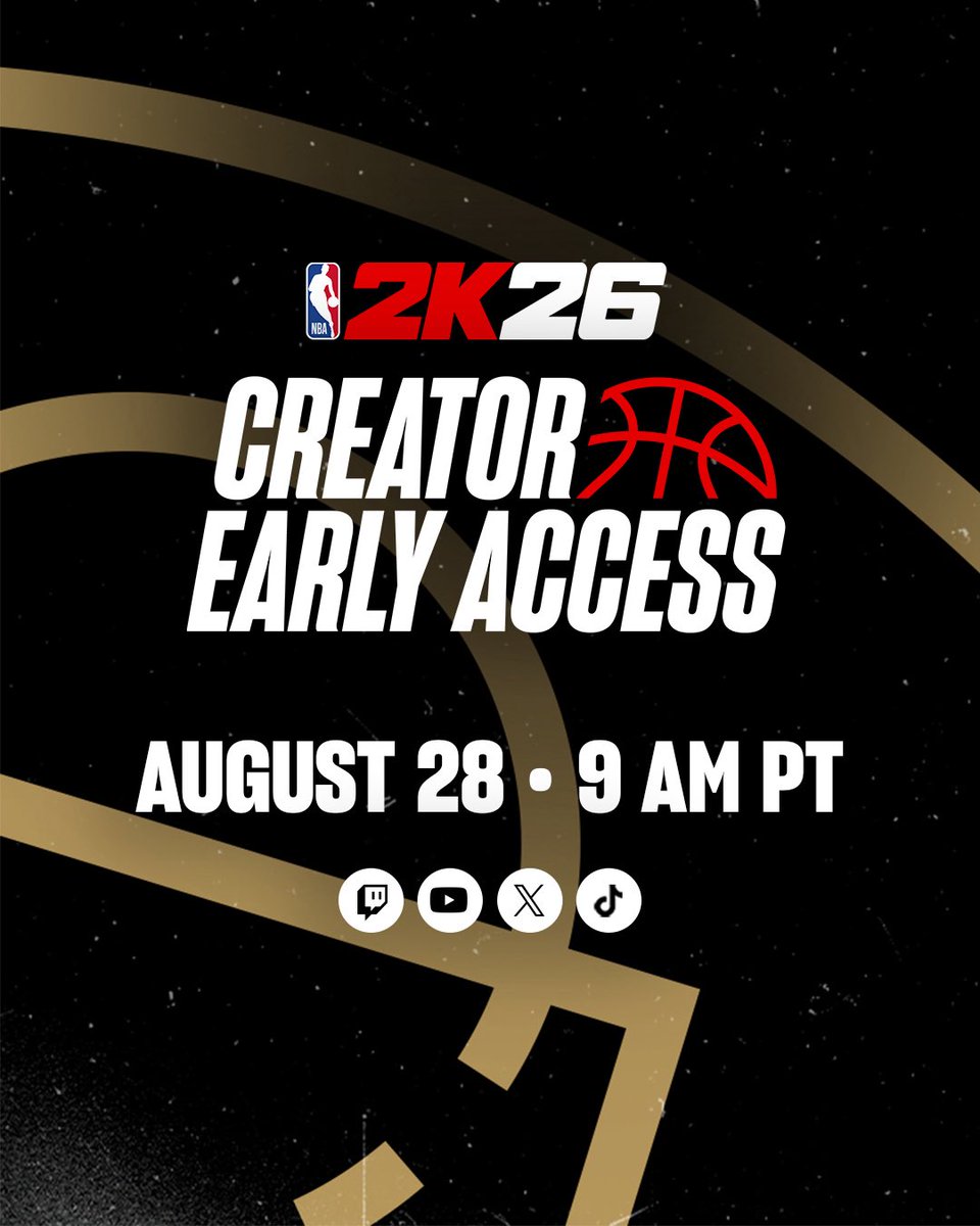 🚨 🔔 Great News Guys !!! 

I Be participating in The Creator Early Access early am for <a href="/NBA2K/">NBA 2K</a> 2k26!!! Make sure yall tune in 👀 Definitely don’t missss it