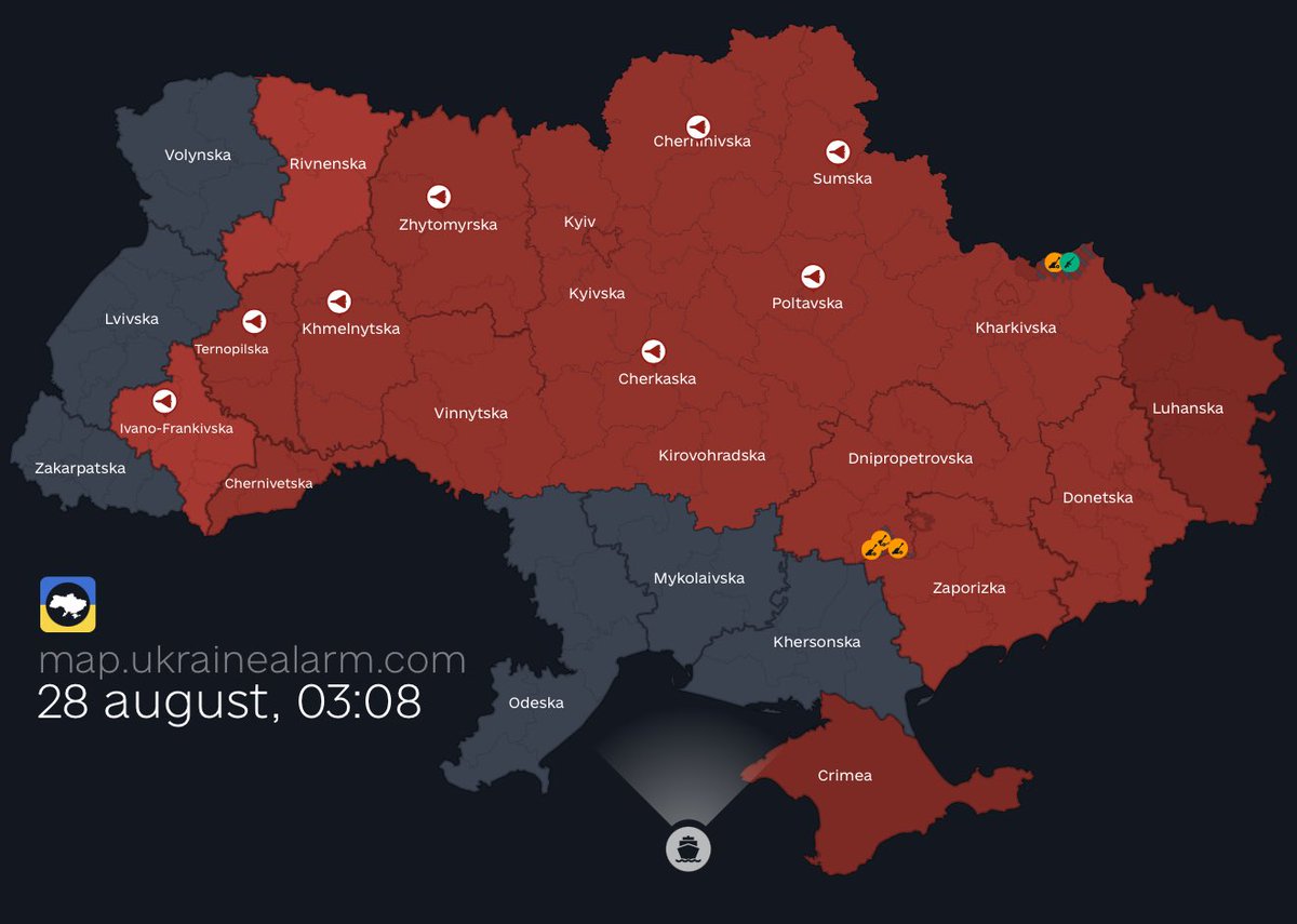 In Kyjiw waren mehrere heftige Explosionen zu hören. Russland greift die Ukraine seit Stunden kombiniert mit Drohnen und Raketen an.