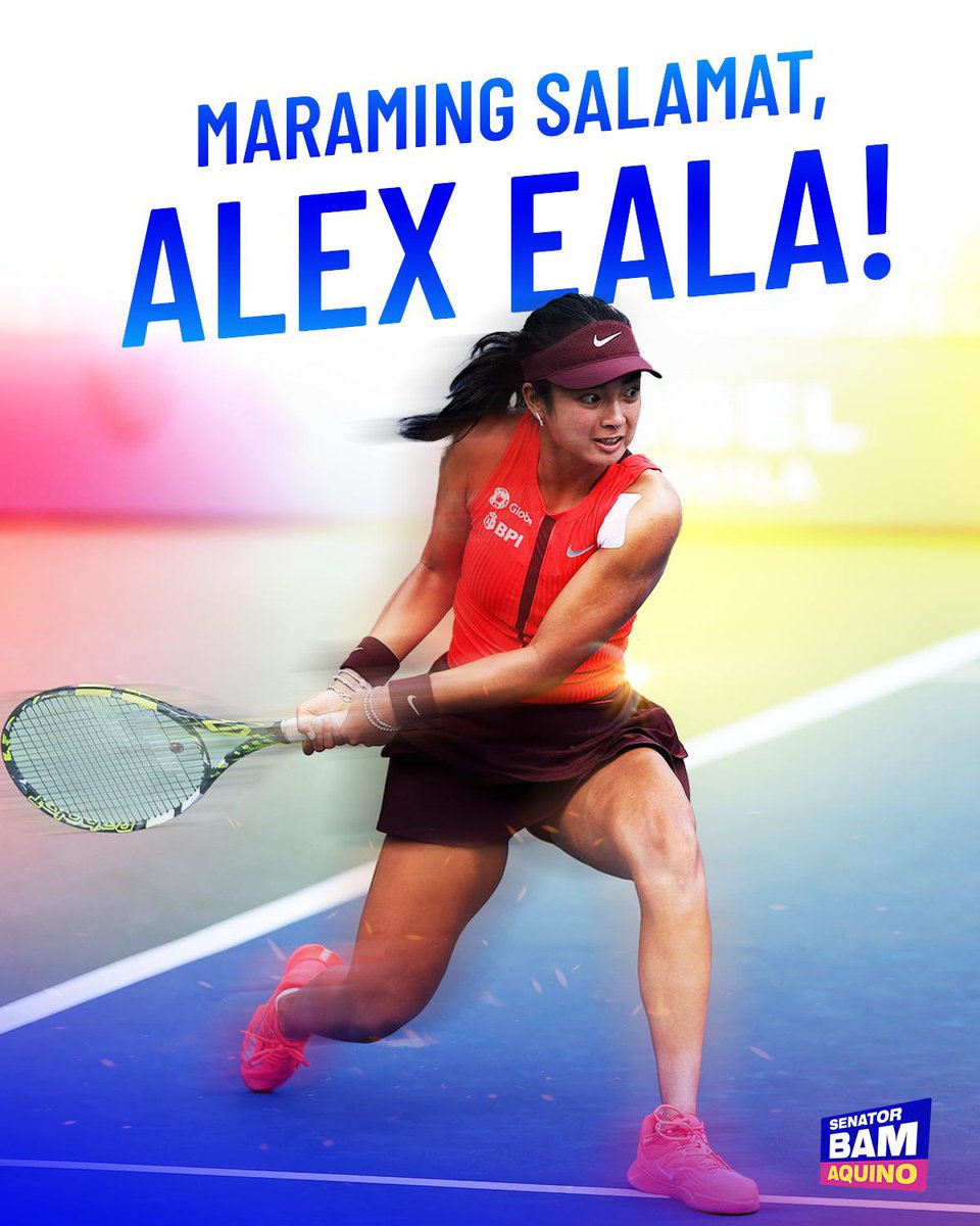bamaquino's tweet image. 𝐌𝐚𝐫𝐚𝐦𝐢𝐧𝐠 𝐬𝐚𝐥𝐚𝐦𝐚𝐭, 𝐀𝐥𝐞𝐱! 🙏🏻

Natapos man ang iyong US Open journey, nakaukit na sa kasaysayan ang iyong pangalan bilang unang Pilipinang nagwagi sa main draw ng isang Grand Slam singles event.

Salamat sa tapang at inspirasyon. Proud kami sa ’yo, Alex! ❤️🔥🇵🇭