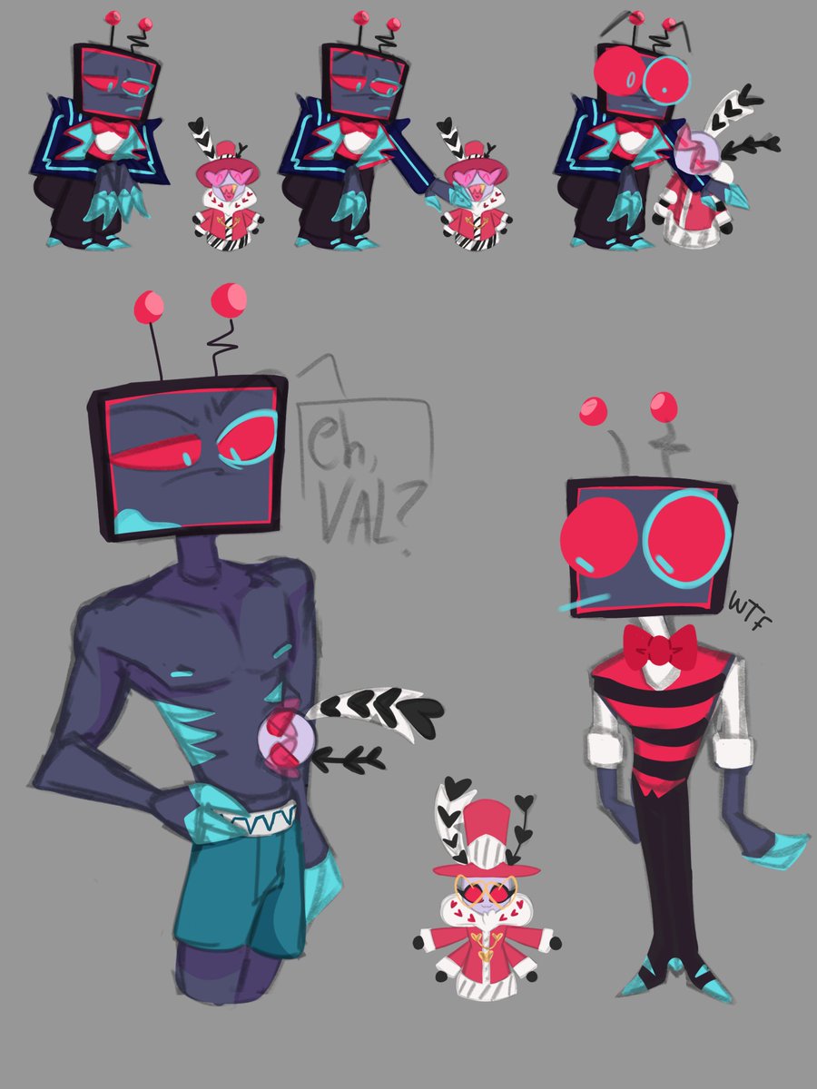 Hola. Here, little Valentino 🥺✨
(Don't look too much at the coloring, it's kind of weird 😔)
#HazbinHotelVox 
#HazbinHotelValentino
#StaticMoth