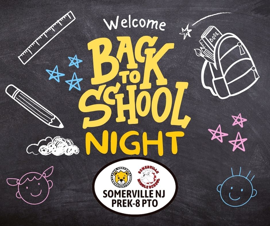 Somerville NJ PTO (@somervillenjpto) on Twitter photo Back to School Night @ SMS
TONIGHT!
Thursday, September 18, 6:00 - 8:30pm
Visit us in the cafeteria!
Sign up for your membership (and be entered for spirit wear raffle!)
We'll also have spirit wear for sale via cash, check or credit card. Back to School Night @ SMS
TONIGHT!
Thursday, September 18, 6:00 - 8:30pm
Visit us in the cafeteria!
Sign up for your membership (and be entered for spirit wear raffle!)
We'll also have spirit wear for sale via cash, check or credit card.