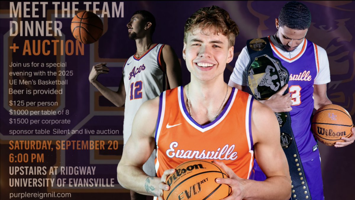 Meet the Team Dinner + Auction! 
📅 Sept 20 • 6PM | Ridgway UE
🏀 Food • Drinks • Silent &amp; Live Auction

PurpleReignNIL.com