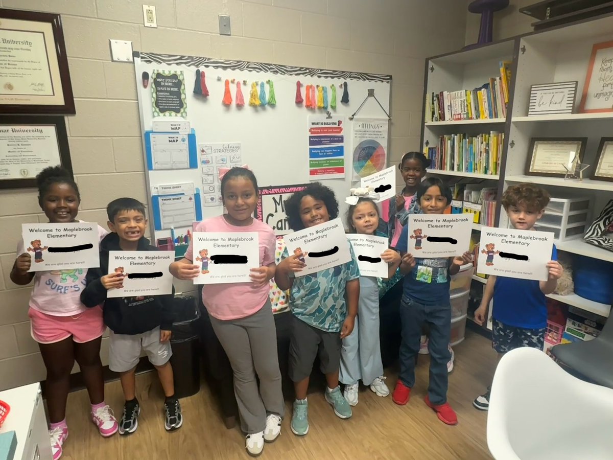 Loved meeting some of our new Bears today! 🐻 It’s always great to hear how much they’re enjoying school already. Here’s to a fantastic year ahead! ✨💜<a href="/HumbleISD_MBE/">Maplebrook Elem</a> <a href="/HumbleISD_CBS/">HumbleISD_CBS</a> <a href="/HumbleISD/">Humble ISD</a> #mbeisfamily #mbemagic #happiestschoolonearth
