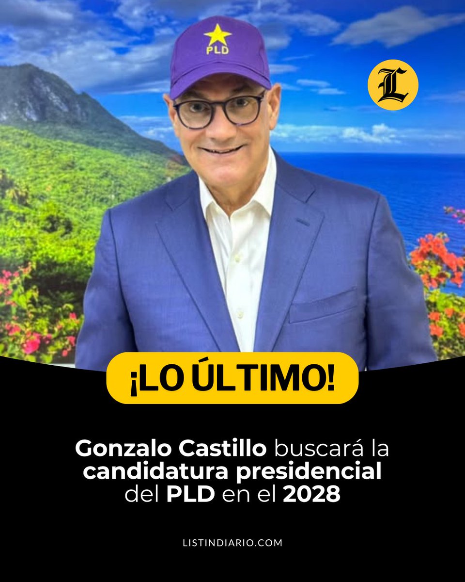 #LoÚltimoLD | Gonzalo Castillo buscará la candidatura presidencial del PLD en el 2028

El vocero de la Cámara de Diputados del PLD, Gustavo Sánchez, confirmó que Gonzalo buscará la candidatura presidencial del PLD de 2028; además de agregar que él será su director de campaña