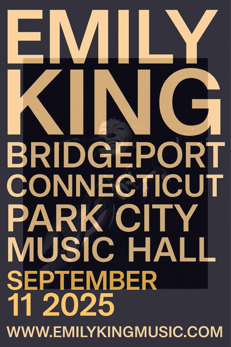 Bridgeport, CT!! See you September 11 for a very special intimate show at #parkcitymusichall can’t wait to see you CT cuties! ❤️ tickets.venuepilot.com/e/emily-king-2…