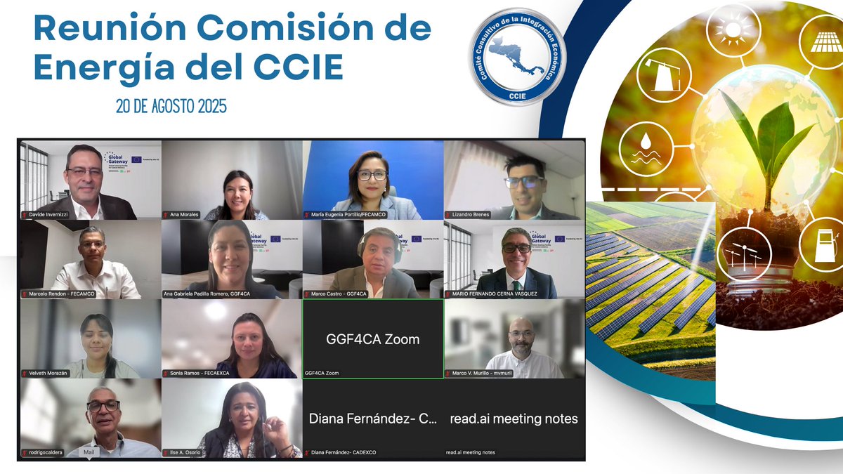 La Comisión de Energía recientemente llevó a cabo una reunión para revisar los ejes estratégicos de trabajo y su hoja de ruta. En esta actividad se contó con la participación de los expertos de #GG4CA de la Facilidad de <a href="/UECentroamerica/">Unión Europea en Centroamérica</a>