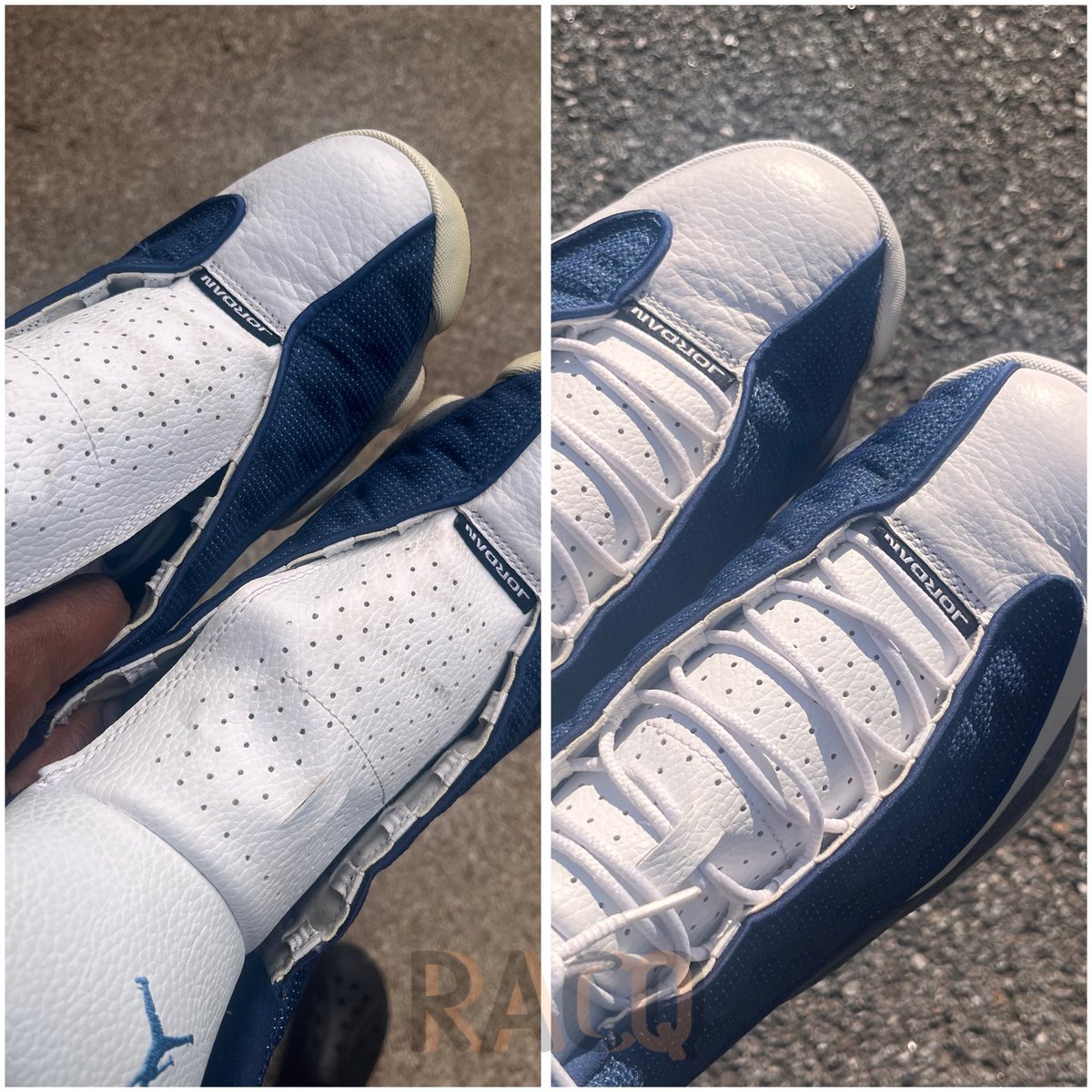 Basic cleaning and sole treatment 
#sneakerracq #sneakercleaner #sneakerhead #sneakerrestoration #customsneakers