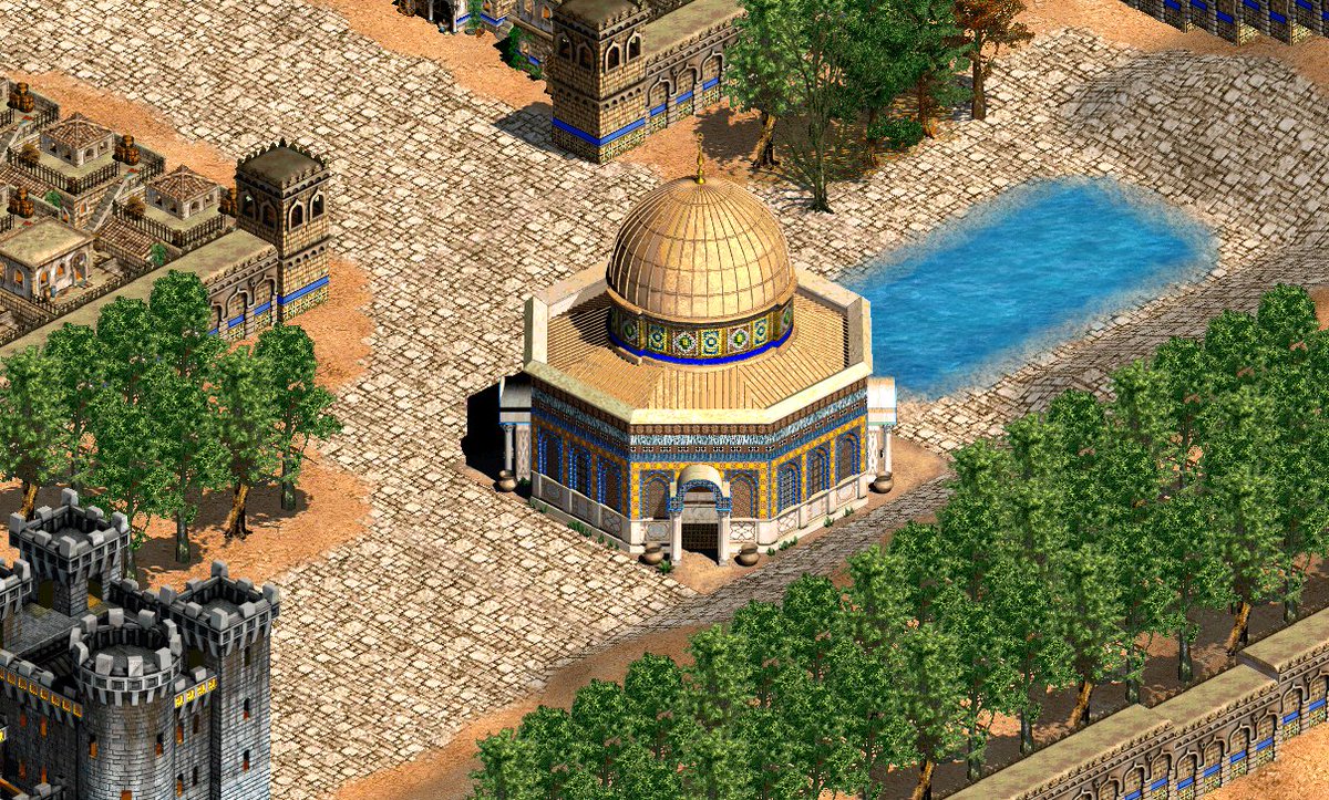 the little saint james temple has always reminded me of the dome of the rock as seen in age of empires. similar perspective, too.
