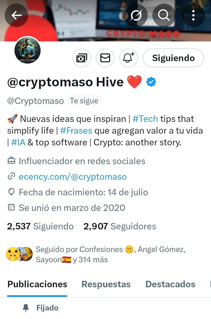 Principecelestial🇻🇪😎 (@bluesky4311) on Twitter photo <a href="/Cryptomaso/">@cryptomaso Hive ❤️</a> Aquí estoy de nuevo, disculpa mi atrevimiento, allí en tu descripción aparecen varios tipo de contenido, yo te recomendaría un sub-nicho en el cual te puedas enfocar de lleno.
Bendiciones! <a href="/Cryptomaso/">@cryptomaso Hive ❤️</a> Aquí estoy de nuevo, disculpa mi atrevimiento, allí en tu descripción aparecen varios tipo de contenido, yo te recomendaría un sub-nicho en el cual te puedas enfocar de lleno.
Bendiciones!