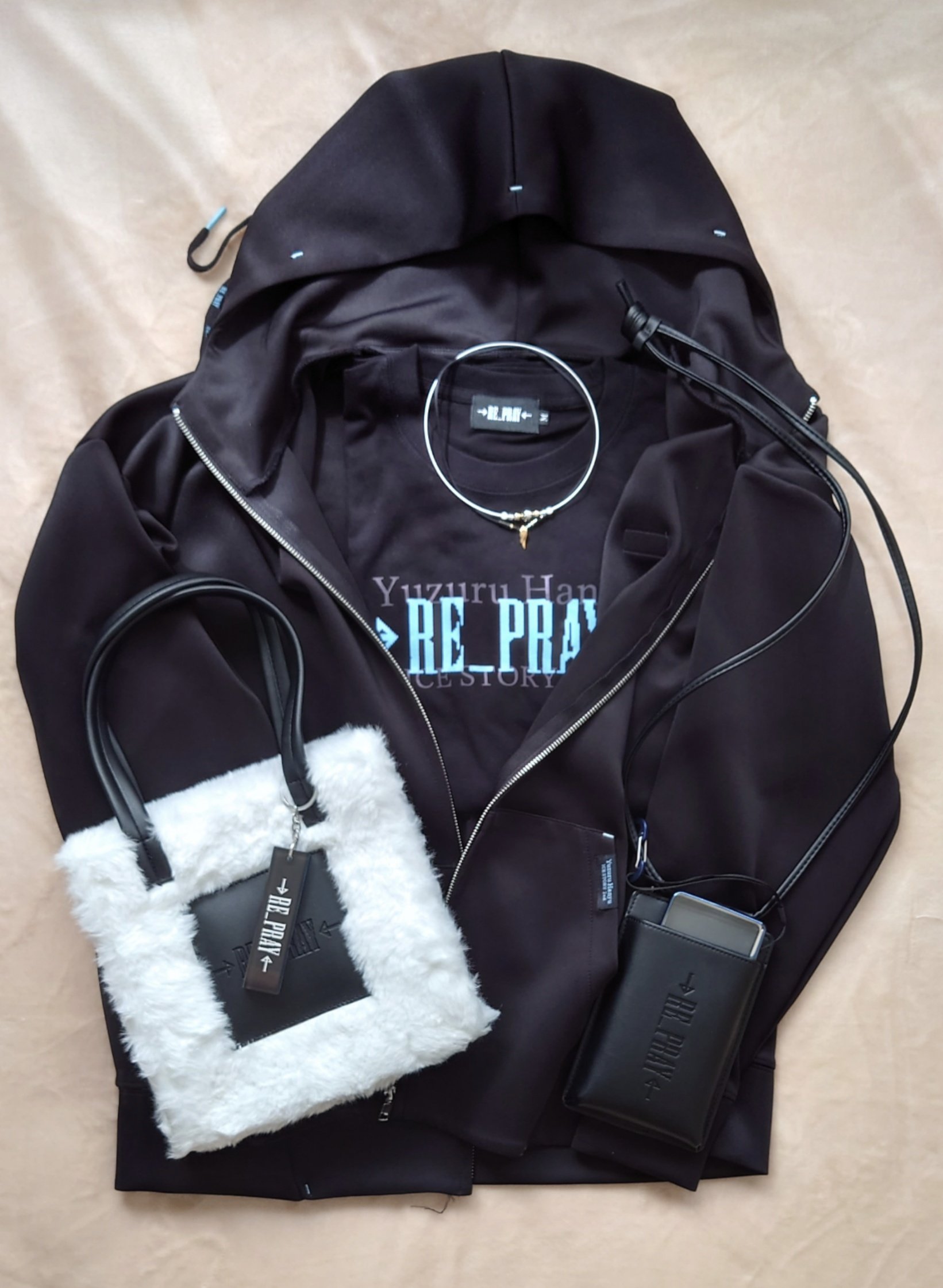 【未開封新品】　羽生結弦　リプレイ　RE_PRAYジップパーカー　黒　Ｌサイズ Amazon.co.jp: RE_PRAY リプレイ 羽生結弦 グッズ ジップ