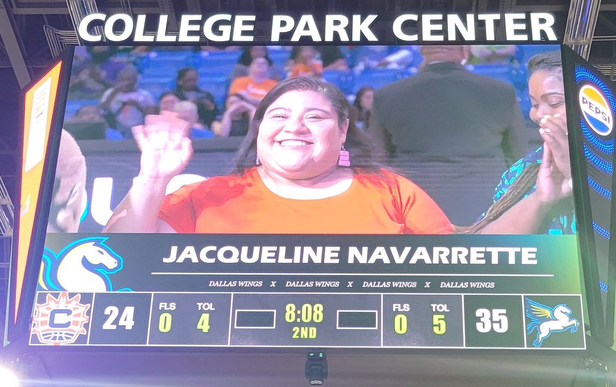 Lisa L Langston, PhD (@ad_drlisa) on Twitter photo .<a href="/NorthSideFWISD/">North Side High School</a> Jacqueline Navarrette was recognized as the August Educator of the Month by the <a href="/DallasWings/">Dallas Wings</a> at tonight's game.
Congratulations to Ms. Navarrete for this outstanding honor and for exemplifying the outstanding educators we have within <a href="/FortWorthISD/">Fort Worth Independent School District</a>!
#FWISDProud .<a href="/NorthSideFWISD/">North Side High School</a> Jacqueline Navarrette was recognized as the August Educator of the Month by the <a href="/DallasWings/">Dallas Wings</a> at tonight's game.
Congratulations to Ms. Navarrete for this outstanding honor and for exemplifying the outstanding educators we have within <a href="/FortWorthISD/">Fort Worth Independent School District</a>!
#FWISDProud