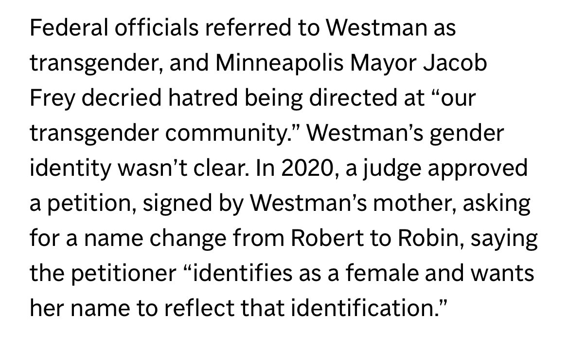 SEEN in Journalism (@journalismseen) on Twitter photo Huge effort by <a href="/AP/">The Associated Press</a> to stop themselves calling him a man across all its copy. Itβs despicable. Huge effort by <a href="/AP/">The Associated Press</a> to stop themselves calling him a man across all its copy. Itβs despicable.