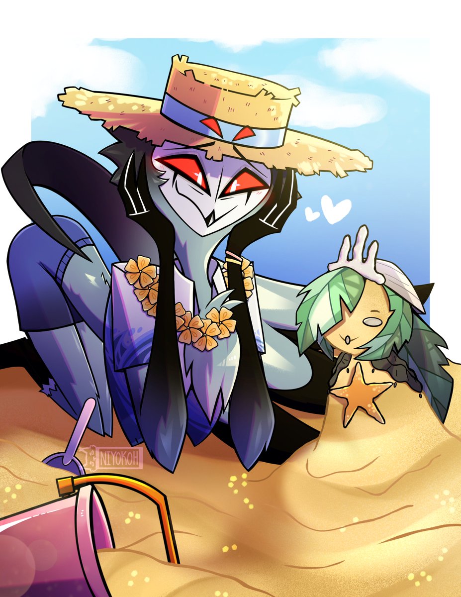 Day 3: Playing in the sand 💕🏖️
Sand Via 🫶❤️
#stolassummerweek ! #Stolas #HelluvaBoss