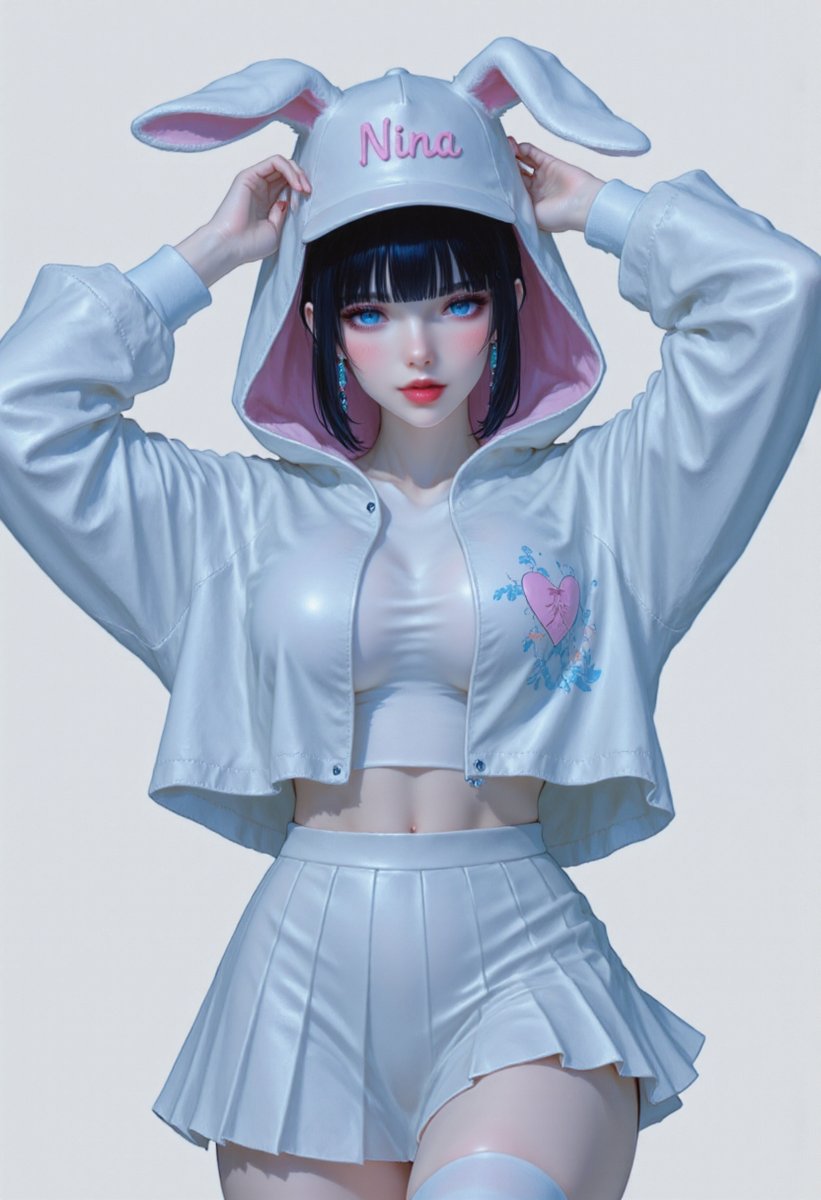Trying on a new outfit! 

Nina🩷

#AIイラスト︎ #AIgirl #Nina