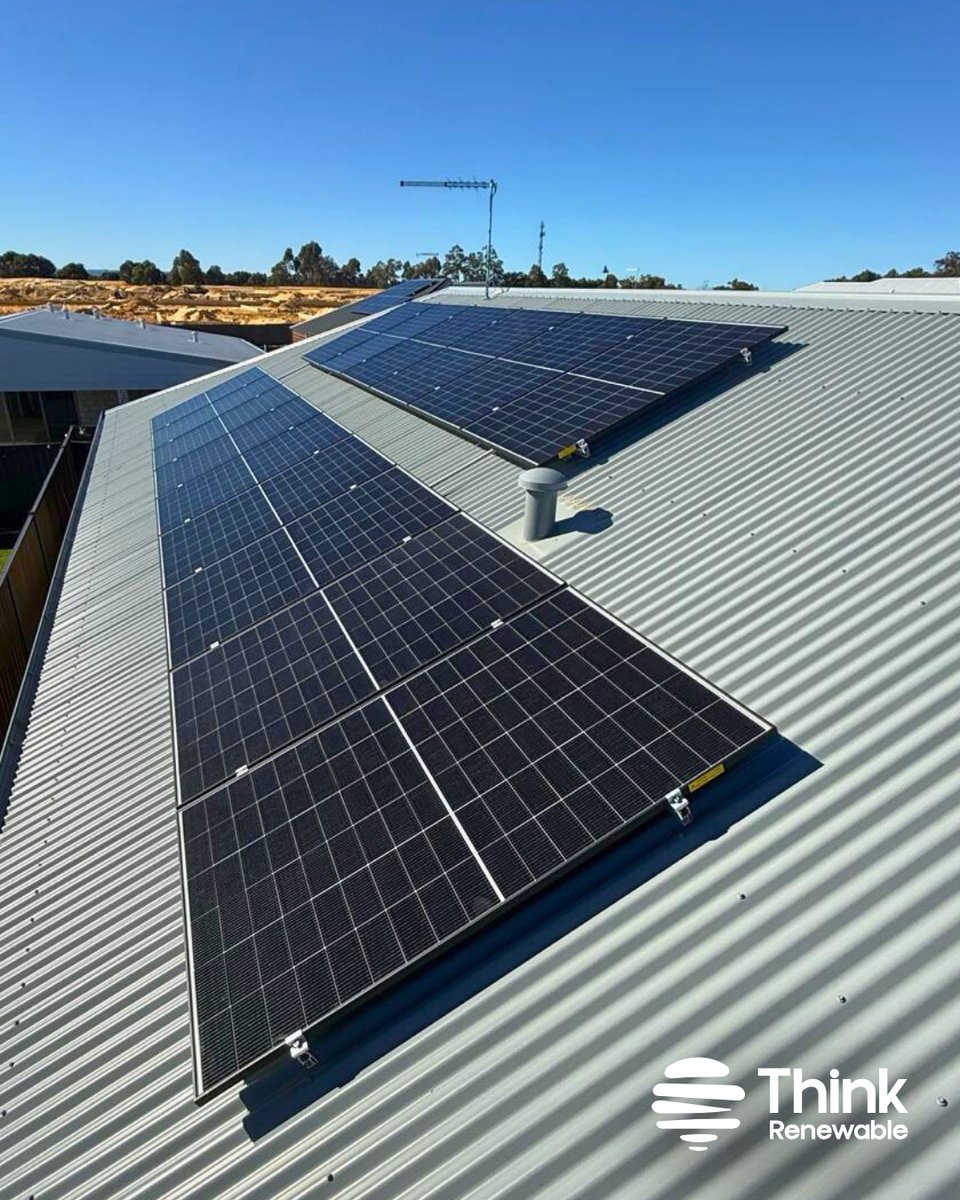 Think_Renewable's tweet image. Sun’s out, tools out. ☀️

Our WA crew has been putting in the work, bringing solar and solar battery systems to homes across the west.

📲 Swipe through to see what we’ve been up to.

#ThinkRenewable #TeamThink #SolarInstallations