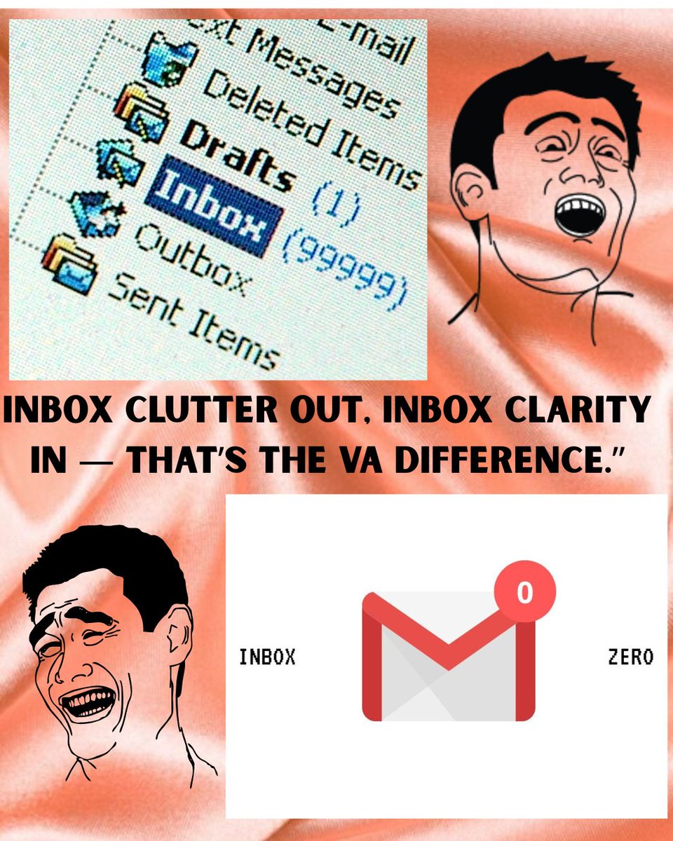 LykaVirtualWork's tweet photo. Me opening my email on Monday morning: 🫠 Don’t worry, I’ve got you. 📧

#InboxZero #EmailManagement #BusinessMeme #VirtualAssistantSupport https://t.co/QitTTvnBYL