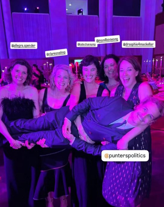 CaroDiRusso's tweet photo. I guess there is a first for everything.
And in the case of these MPs, it's heavy lifting.
#auspol #MidWinterBall https://t.co/ckLuJ2Dl5G