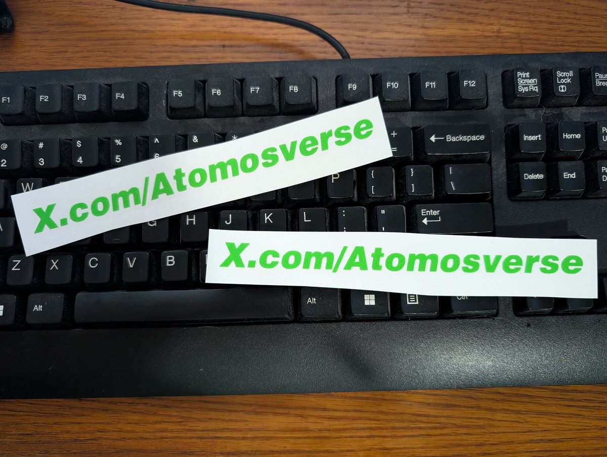 atomosverse's tweet image. Laptop stickers arrived!! Custom made 🤩