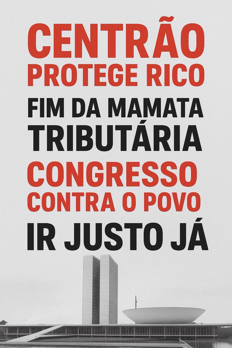 Trabalhei pra caramba hoje. Faz pouco que subi pro meu quarto, mas antes de dormir tinha que fazer pelo menos uma meia hora de militância. 
PEC DA BANDIDAGEM 
CONGRESSO CONTRA O POVO
CONGRESSO INIMIGO DO POVO
HUGO MOTTA TRAIDOR