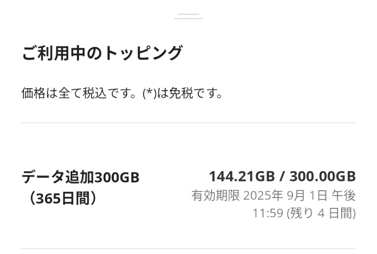 どうやって使い切ろうか…

そして、なんかちょうどいいコスパのいいプランはないだろうか？