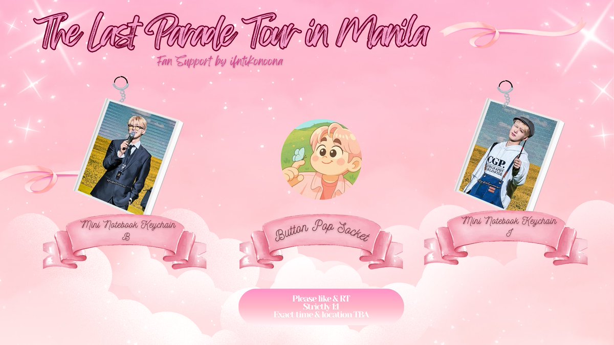 🎡 The Last Parade in Manila freebies 🎡 

Hi 🆔s! 🌸 I’ve got a little gift ready for the Manila stop 💌 Come grab one on Saturday! Just tap me when you see me ☺️

Time &amp; location to be announced. Please like &amp; RT 💗

#2025THELASTPARADEINMANILA 
#THELASTPARADEINMANILA