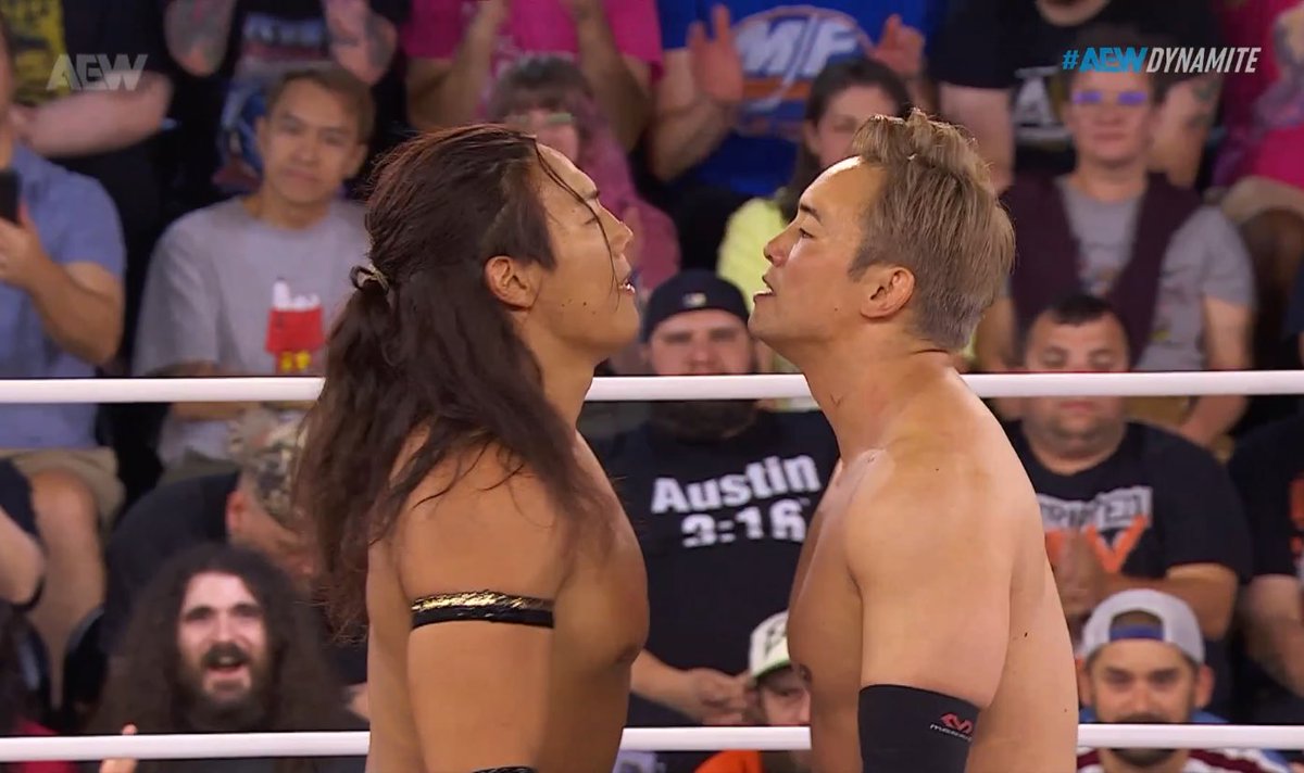 TAKESHITA VS OKADA 
AEW IS ABOUT TO COOK 
#AEWDynamite