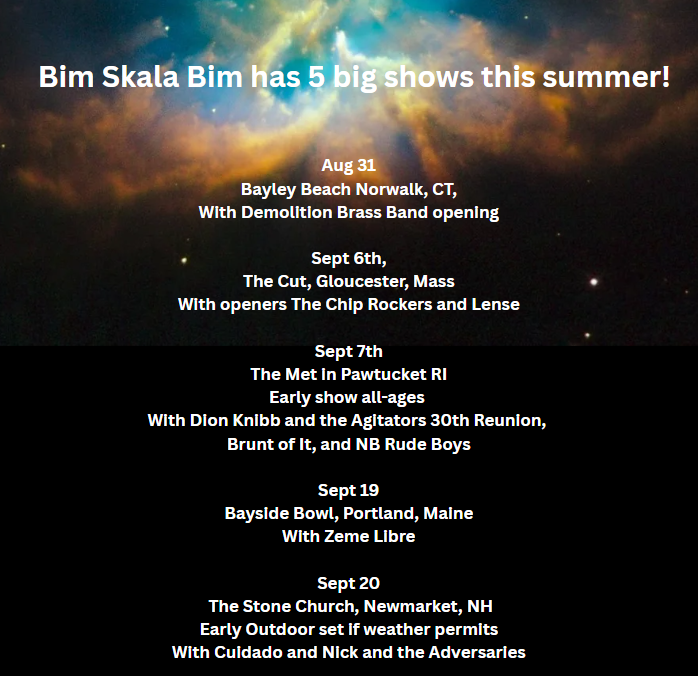 bimskalabim's tweet image. Hey Looks like we are gonna be doing a few shows in the next couple of weeks.. lets have some fun .. !! #bostonska #ska #danceparty