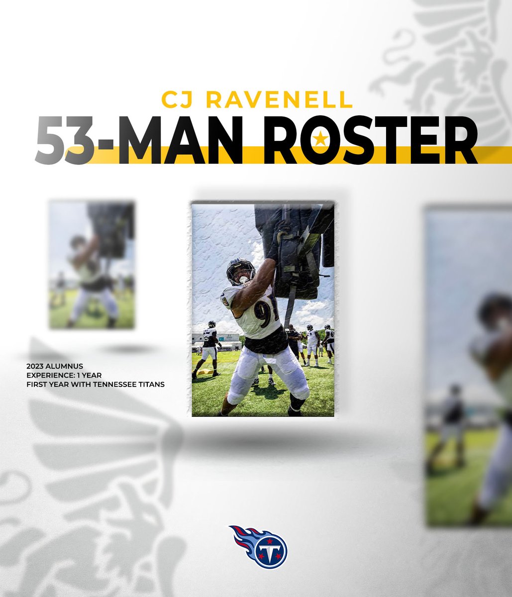 Missouri Western Football (@mwsu_football) on Twitter photo Congratulations to <a href="/CJRav/">CJ π¦
</a> for making the <a href="/Titans/">Tennessee Titans</a> 53-Man Roster!
CJ's first year with the Titans and 2nd year in the NFL!  
#ProGriffs | #A10Mentality Congratulations to <a href="/CJRav/">CJ π¦
</a> for making the <a href="/Titans/">Tennessee Titans</a> 53-Man Roster!
CJ's first year with the Titans and 2nd year in the NFL!  
#ProGriffs | #A10Mentality