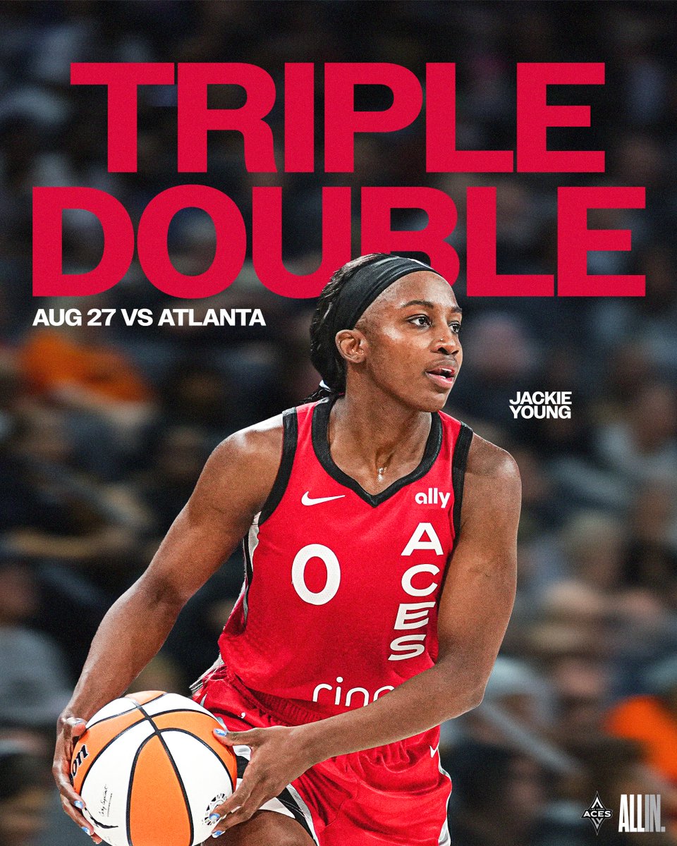 Las Vegas Aces (@lvaces) on Twitter photo ππππππ ππππππ π
ππ πππππππ πππππ π π€«
10 PTS
10 AST
11 REB
<a href="/JackieYoung3/">Jackie Young</a> // #ALLINLV ππππππ ππππππ π
ππ πππππππ πππππ π π€«
10 PTS
10 AST
11 REB
<a href="/JackieYoung3/">Jackie Young</a> // #ALLINLV