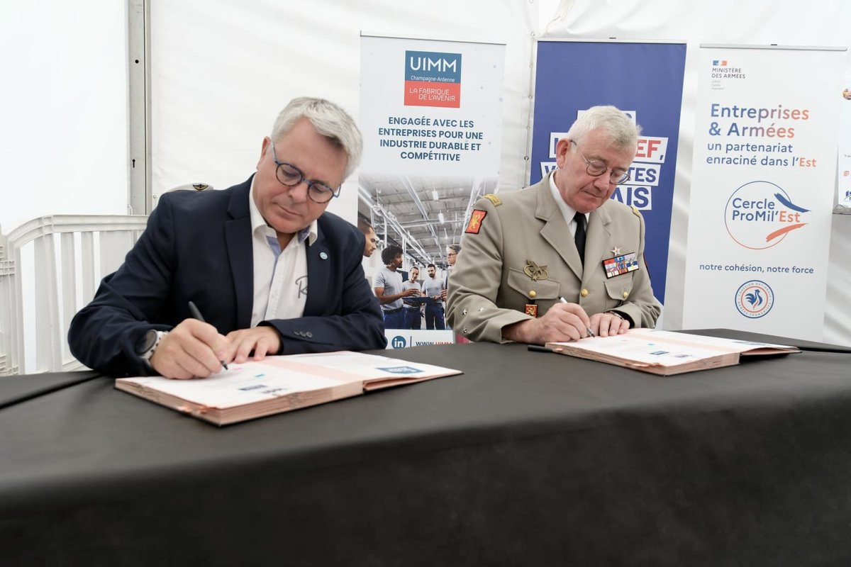 COM_ECIA's tweet image. Journée des armées à la foire de Châlons. Focus sur le lien fort avec les entreprises de Champagne-Ardenne et Grand-Est et signature de 25 conventions PROMILES. De la défense à l’entreprise, s’engager autrement ! @est_medef @uimmca @armeeszne @CEMA_FR