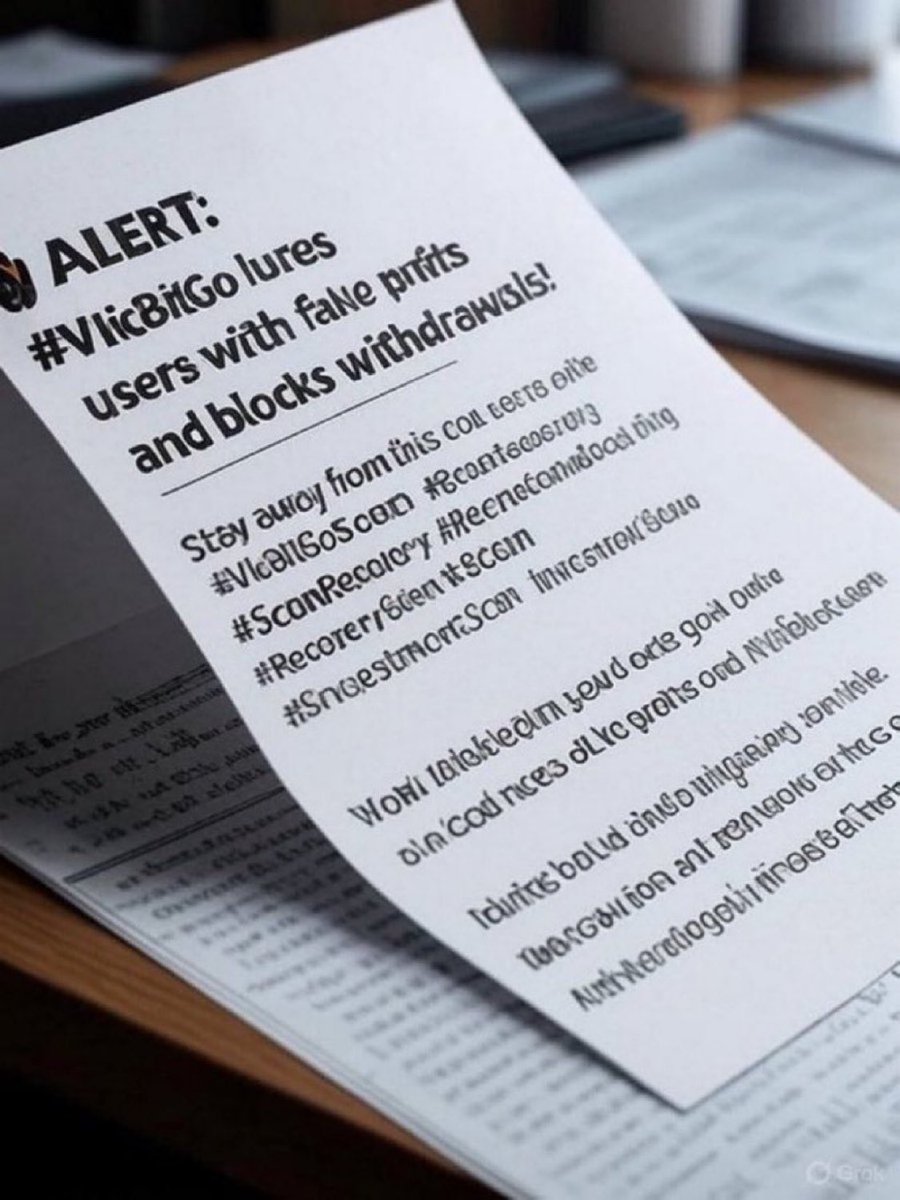 🚨 #VicBitGo lures users with fake profits and locked withdrawals. Avoid this scam at all costs!  
#VicBitGoScam #ScamRecovery #RecoveryScam #InvestmentScam #FraudAlert #Exmaxi
