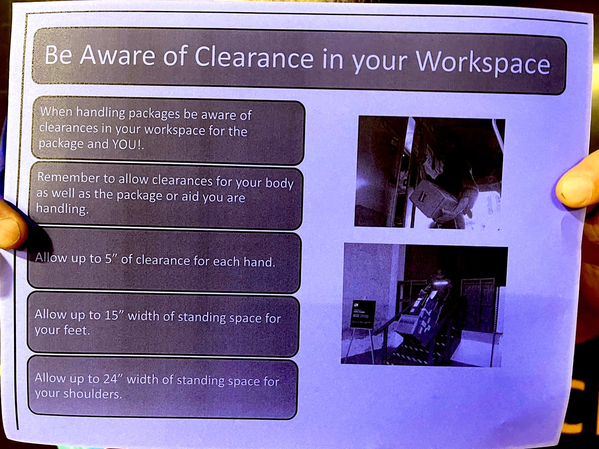 Goooood #SafetyThursday #OKC #Preload James has #PCM Preventing #StruckBy injuries 
👀 Awareness
👋 Hand to Surface
🚧 Designated wall paths
#LetsGetIt #UPS