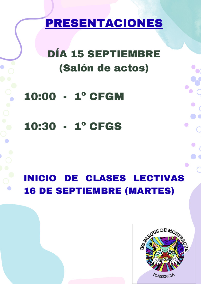 PRESENTACIONES E INICIO DE CLASE