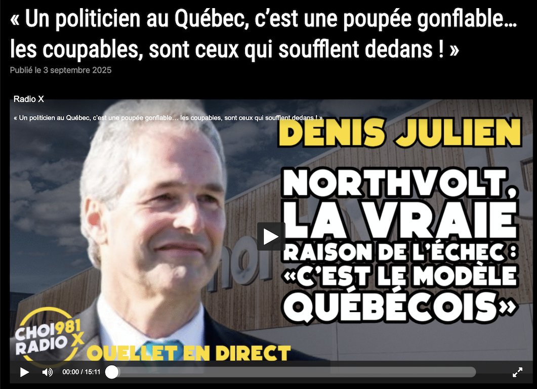 Joanne_Marcotte (@joanne_marcotte) on Twitter photo Ne cherchez pas à disculper politiciens et élites médiatiques de ce gâchis.
"Un politicien au Québec, c’est une poupée gonflable… les coupables, sont ceux qui soufflent dedans !" - <a href="/DJulienPunisher/">Denis Julien</a>
radiox.com/podcast/un-pol… Ne cherchez pas à disculper politiciens et élites médiatiques de ce gâchis.
"Un politicien au Québec, c’est une poupée gonflable… les coupables, sont ceux qui soufflent dedans !" - <a href="/DJulienPunisher/">Denis Julien</a>
radiox.com/podcast/un-pol…