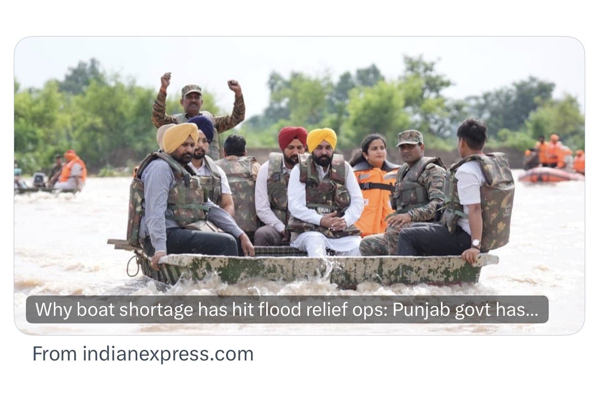 ਸਿੱਖਿਆ ਦੇ ਵਾਰਿਸ (Sikheya De Varris) (@sikheyadevariis) on Twitter photo Billions for election campaigns.
But no boats for villages in Punjab.
Governance shouldn’t sink when we do.
#PunjabFloods2025 Billions for election campaigns.
But no boats for villages in Punjab.
Governance shouldn’t sink when we do.
#PunjabFloods2025
