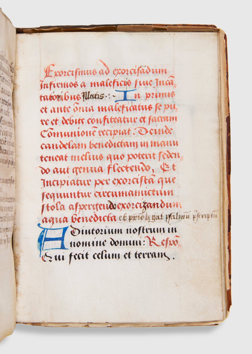 If you ever need to perform an exorcism, we have the very 15th-century manuscript you will require. 
Note: our Health &amp; Safety Officer has ruled we can only show the 1st page in case you read the whole text aloud and a colleague or family member disappears in a puff of smoke.