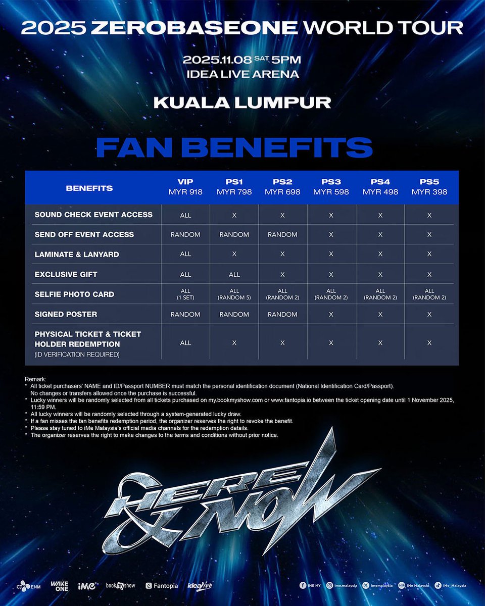 𝟮𝟬𝟮𝟱 𝗭𝗘𝗥𝗢𝗕𝗔𝗦𝗘𝗢𝗡𝗘 𝗪𝗢𝗥𝗟𝗗 𝗧𝗢𝗨𝗥 [𝗛𝗘𝗥𝗘&amp;𝗡𝗢𝗪] 𝗜𝗡 𝗞𝗨𝗔𝗟𝗔 𝗟𝗨𝗠𝗣𝗨𝗥

📅 Date: 8th November 2025 (Saturday)

⏰ Time: 5:00PM

📍Venue: IDEA LIVE ARENA

General Sale: 2025.09.09 (TUE) 12:00 (MYT)
🎫 Ticketing Website:
🔗ime.bigtix.io