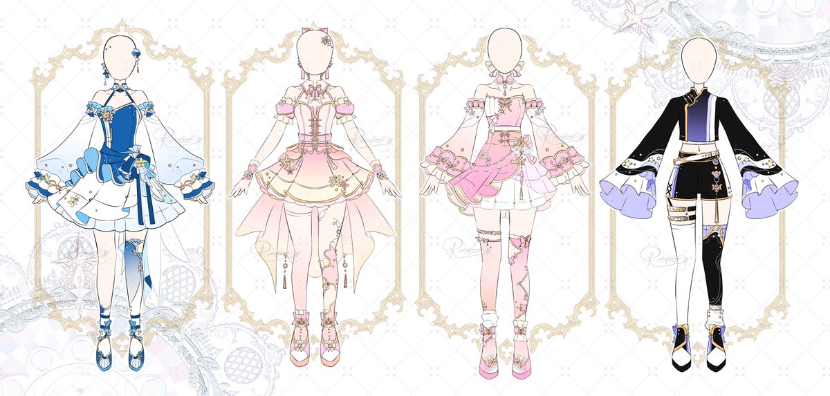 *RT appreciated*   
--|| Sweet Chinese Lolita outfit adopts ||--  
Status: OPEN    

Price 
SP1 - 65$ (Front only)
SP2 - 75$ (Front and Back )
Commercial rights*2 from SP

paypal/VGen ok  
plz, dm or mention me if you want to purchase.

#outfit #adoptable #adopts