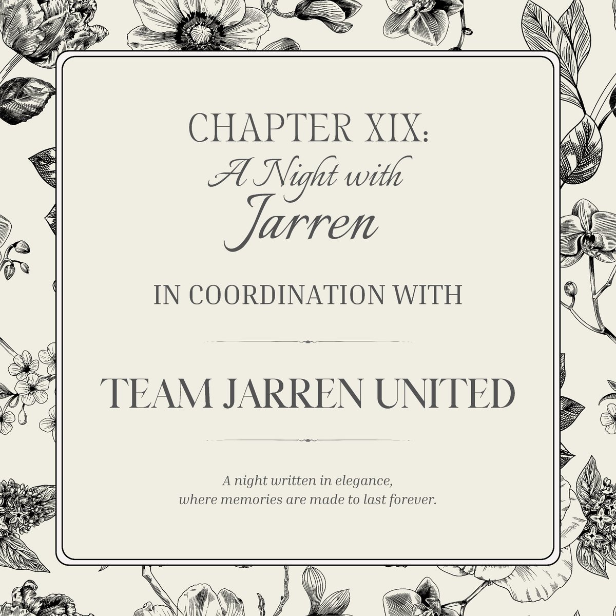 JARREN SERENS (@jarrenserens) on Twitter photo A new chapter grows stronger with unity โ๏ธ
We are delighted to share that Team Jarren United (<a href="/JarrenUnited/">JARREN UNITED OFFICIAL ๐ฌ๐ง</a>) will be joining us in cooperation for Chapter XIX: A Night with Jarren ๐คฉ
Where love is celebrated, and dreams take flight, Chapter XIX begins โ a most radiant night. A new chapter grows stronger with unity โ๏ธ
We are delighted to share that Team Jarren United (<a href="/JarrenUnited/">JARREN UNITED OFFICIAL ๐ฌ๐ง</a>) will be joining us in cooperation for Chapter XIX: A Night with Jarren ๐คฉ
Where love is celebrated, and dreams take flight, Chapter XIX begins โ a most radiant night.