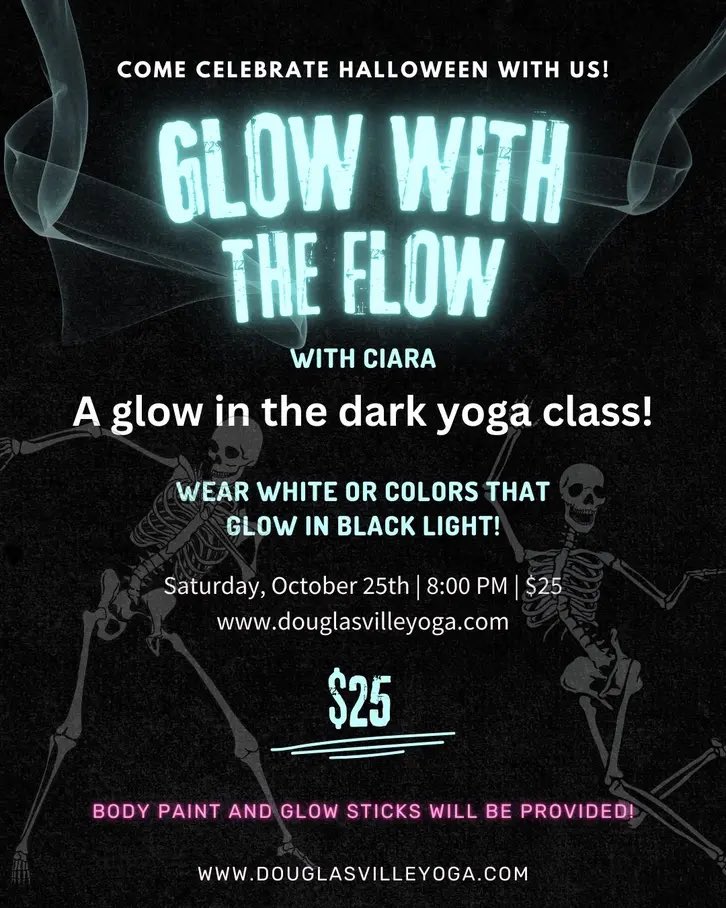 NightRoamers's tweet image. Glow with the Flow (A glow in the dark yoga class)
#glowinthedark #glowinthedarkyoga #glowwiththeflow #nightroamers #nocturnalsocialmedia
patch.com/georgia/dougla…