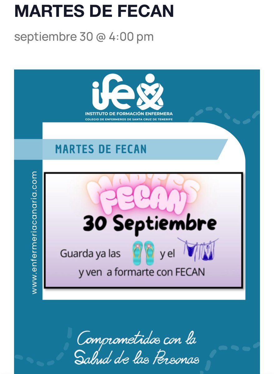 formacioncoetf.com/event/fecan/ toca empezar a hablar de prevén de infecciones respiratorias! Anímate! <a href="/Fecanenfermeria/">FECAN</a> <a href="/AECTUIT/">AEC +S</a> <a href="/SanidadGobCan/">Sanidad Gobcan</a> <a href="/Alejopab/">Alejandro Alvarez</a> <a href="/urgenciastfe/">Jesus Exposito Lopez</a> <a href="/FormacionCOETF/">FORMACIÓN C.O.E. TENERIFE</a>